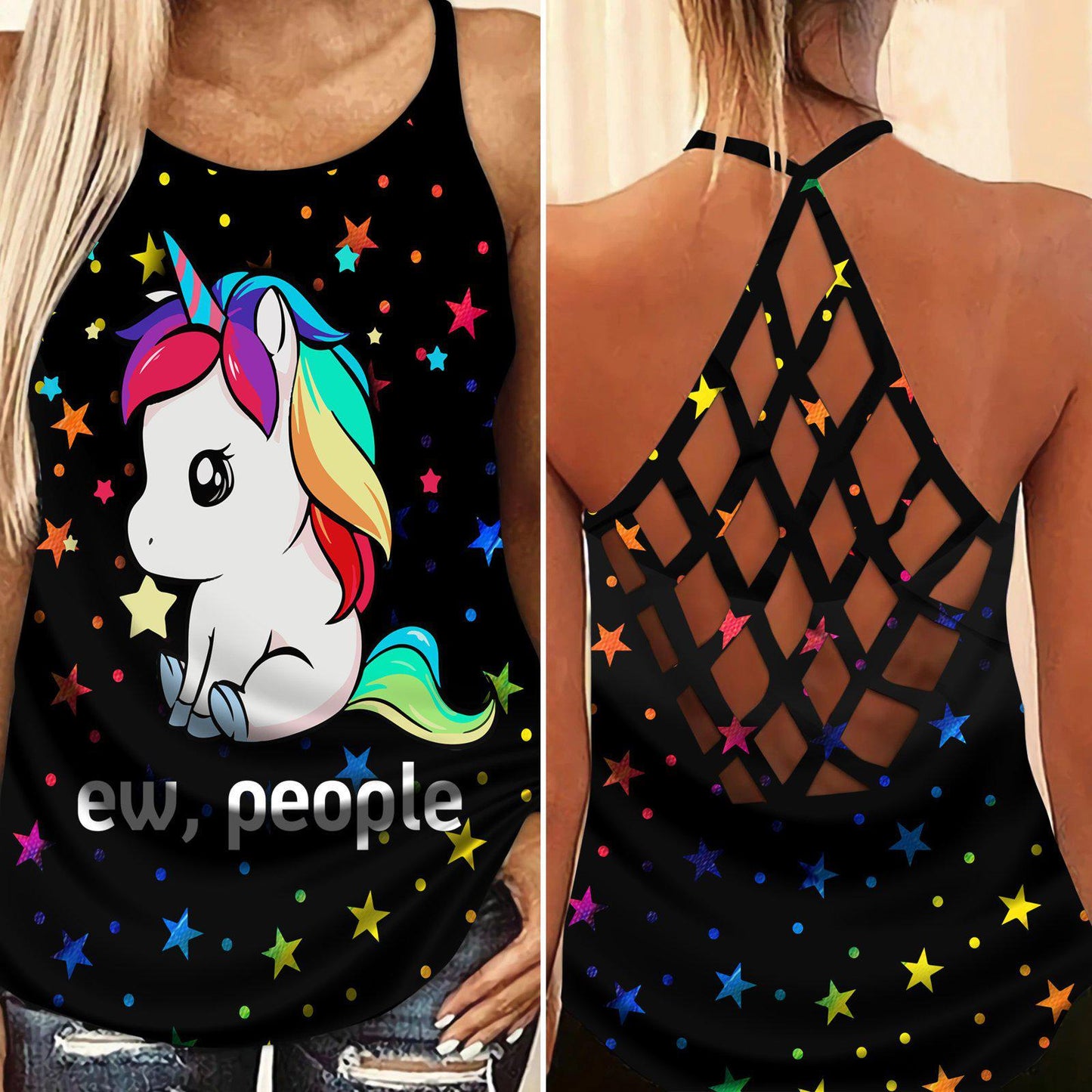 Unicorn Loves Color Loves Peaceful Limited Edition 9 – Hollow Tank Top