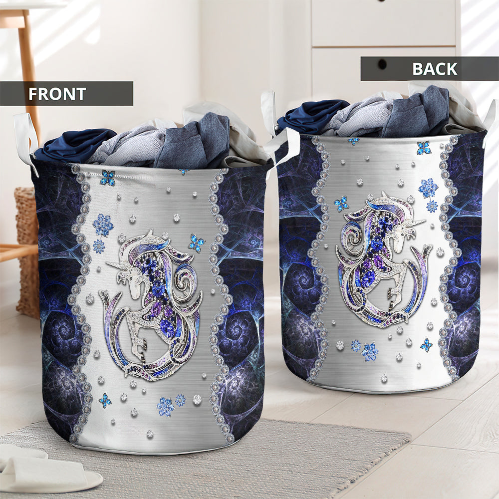 Unicorn jewelry style - Laundry basket - LAUB08TNH230222 - Owls Matrix LTD