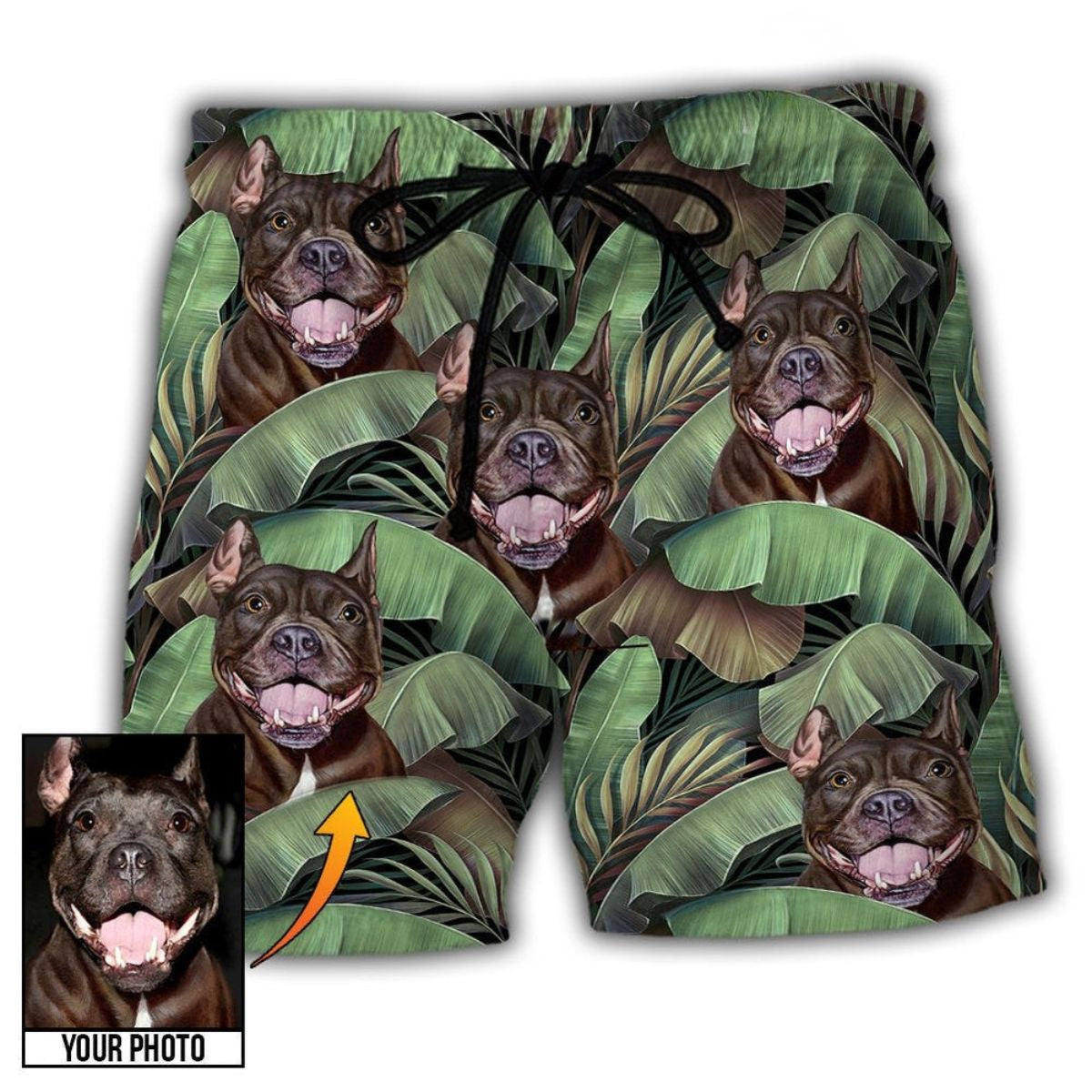 Dog My Sweet Friend Custom Photo – Beach Short