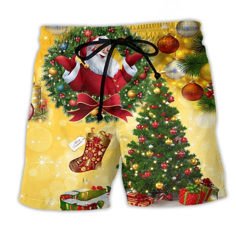 Christmas Tree Yellow Theme – Beach Short