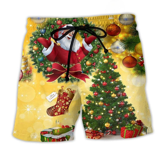 Christmas Tree Yellow Theme – Beach Short