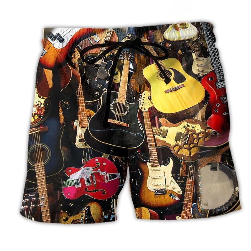 Guitar Music Inspiration Quote – Beach Short