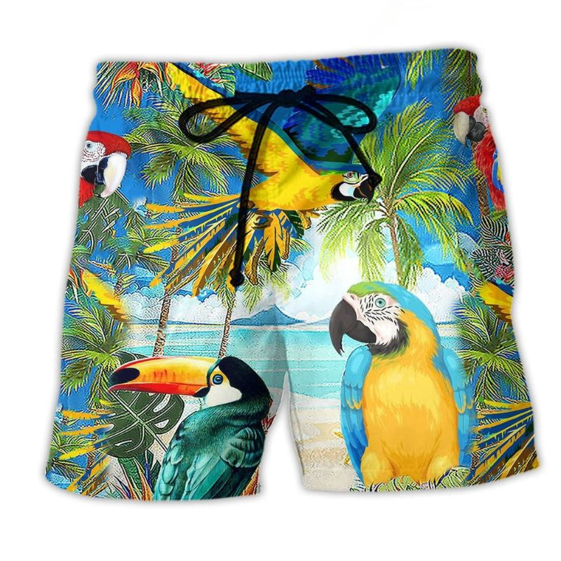 Parrot High By The Beach Art – Beach Short