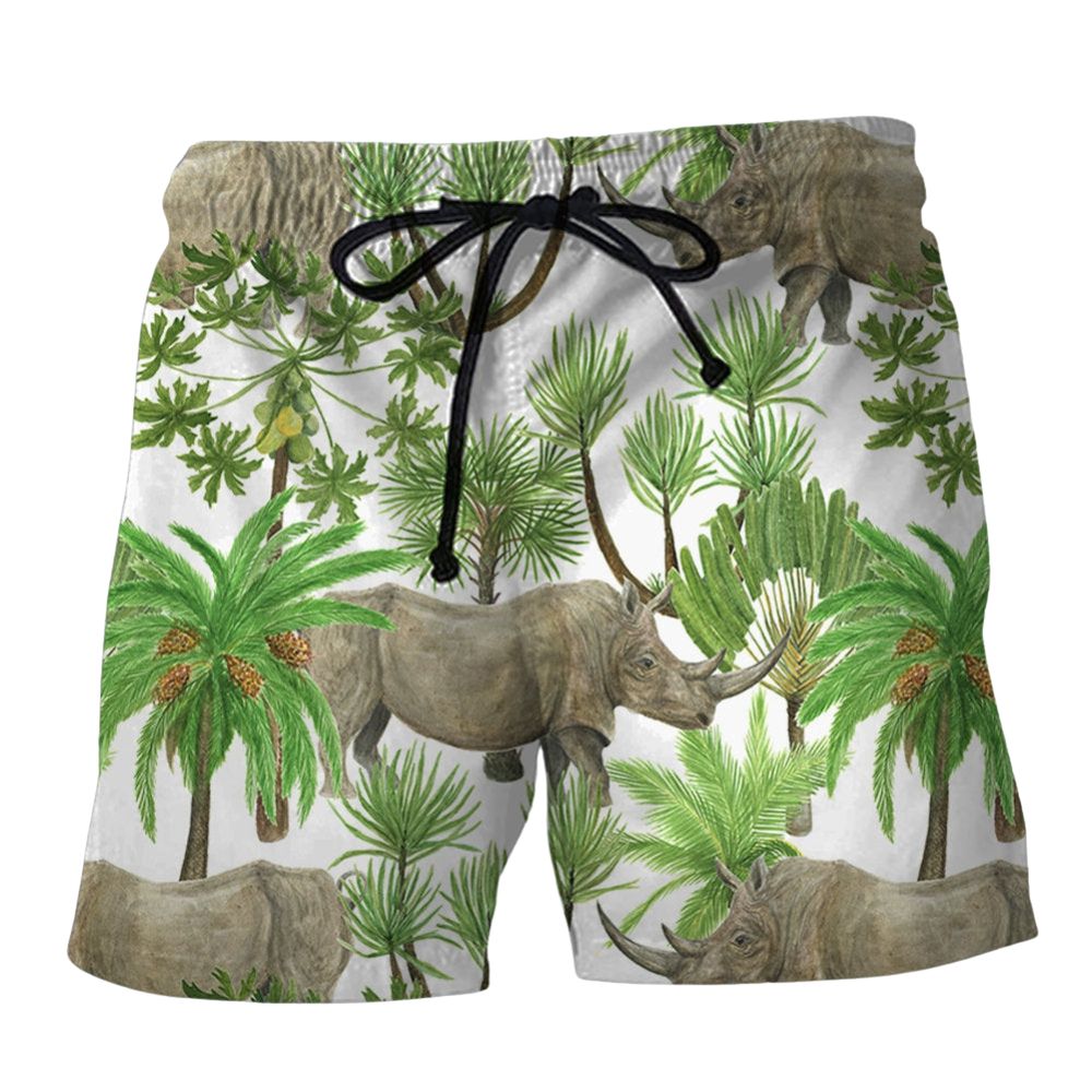 Rhino Strong Life Tropical Leaf Summer - Beach Short