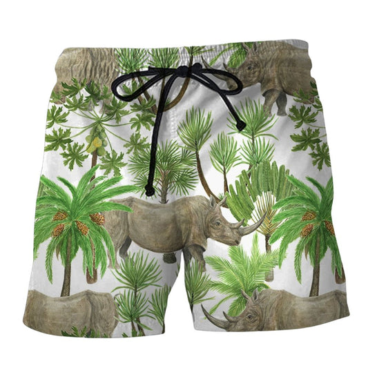 Rhino Strong Life Tropical Leaf Summer - Beach Short