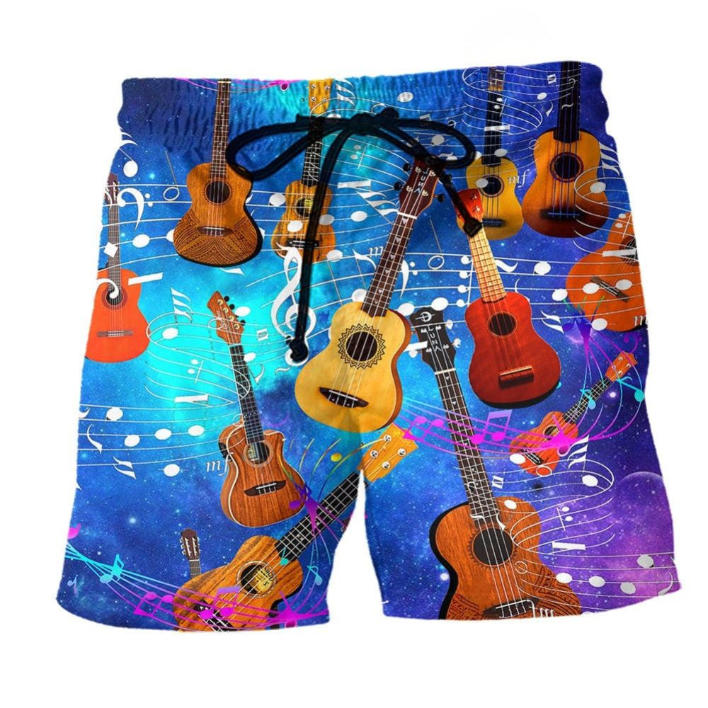 Guitar Love Music Forever Mysterious Style - Beach Short