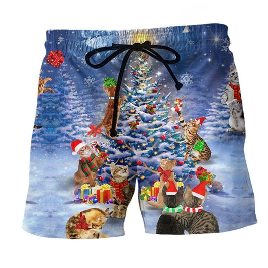 Cats Love Christmas Joy – Beach Short