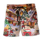 Christmas Santa Delivering Joy – Beach Short