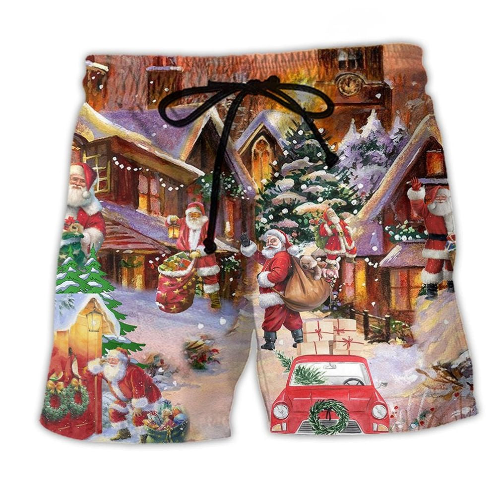 Christmas Santa Delivering Joy – Beach Short