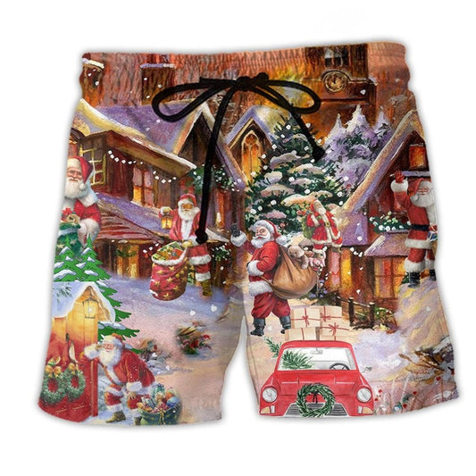 Christmas Santa Delivering Joy – Beach Short