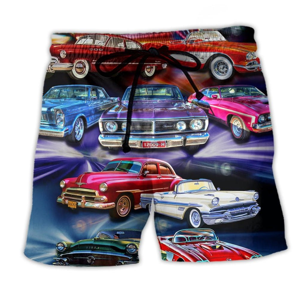 Car Mixed Colors Art Style – Beach Short