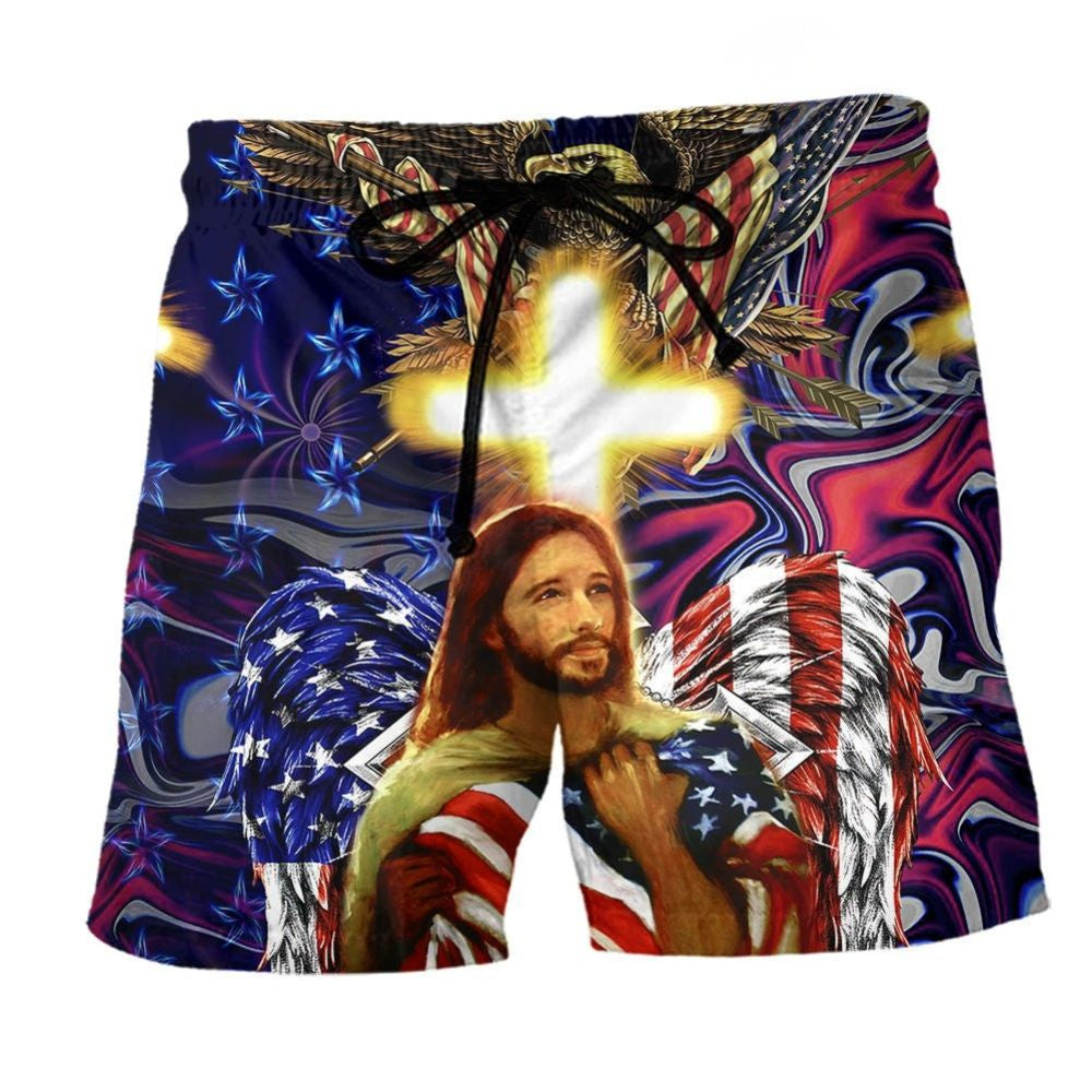America And Faith Blessing – Beach Short