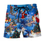 Christmas Skull Merry Xmas – Beach Short