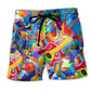 Music Full Color Bright Style – Beach Short