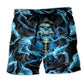 Skull Black Background Style – Beach Short