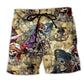Skull Pirate Warm Style – Beach Short