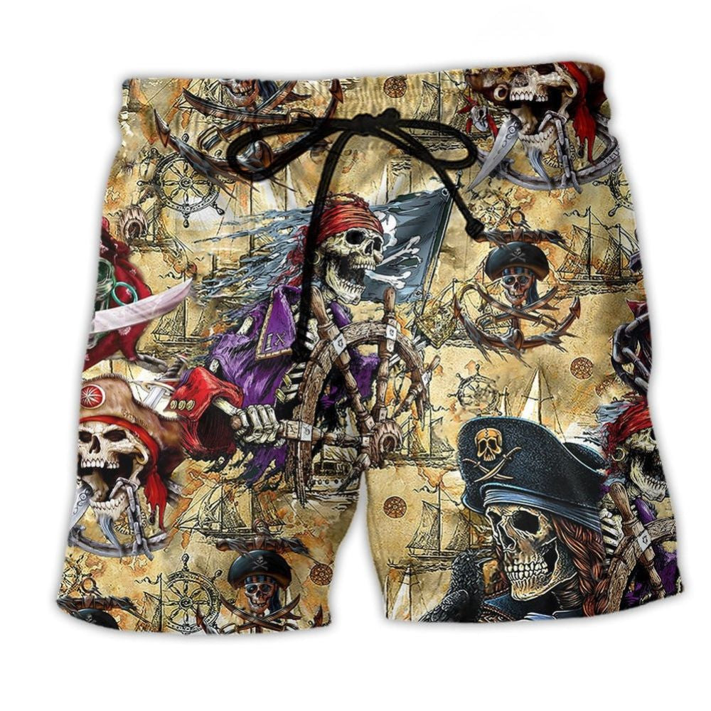 Skull Pirate Warm Style – Beach Short