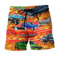 Car On Fire Bold Style - Beach Short