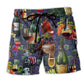 Wine Life Better With Wine – Beach Short