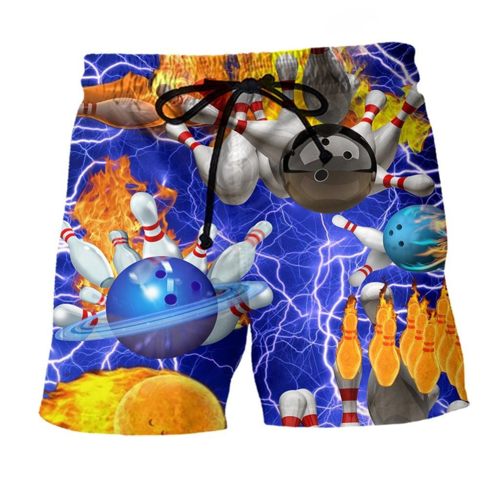 Bowling When Nothing Goes Right Humor - Beach Short