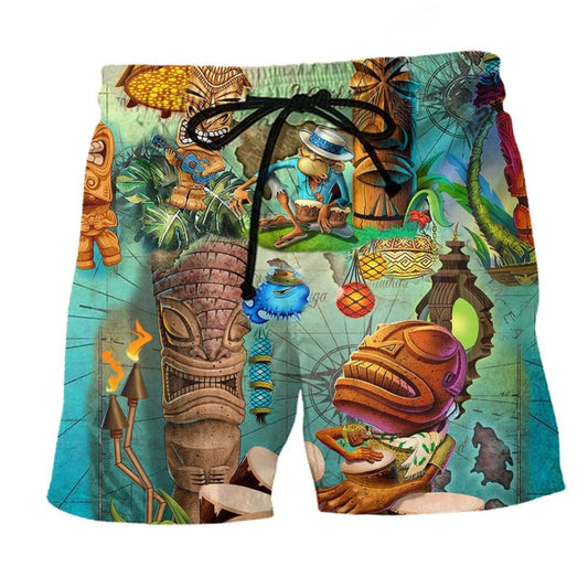 Tiki Bar Open Summer Vibes - Beach Short