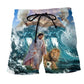 Jesus And Lion Inspirational - Beach Short