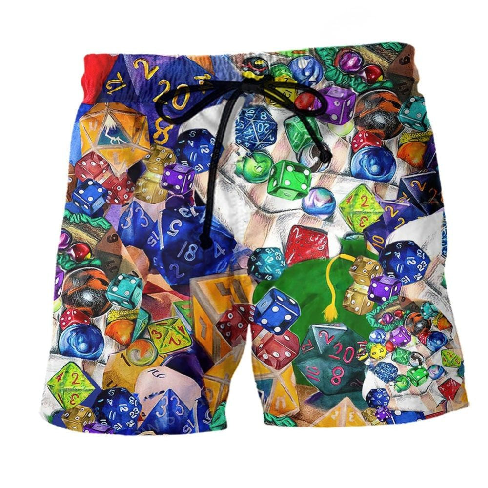 D20 Dice Always Examine Roll - Beach Short
