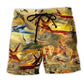 Aircraft Combat Flying Sky - Beach Short
