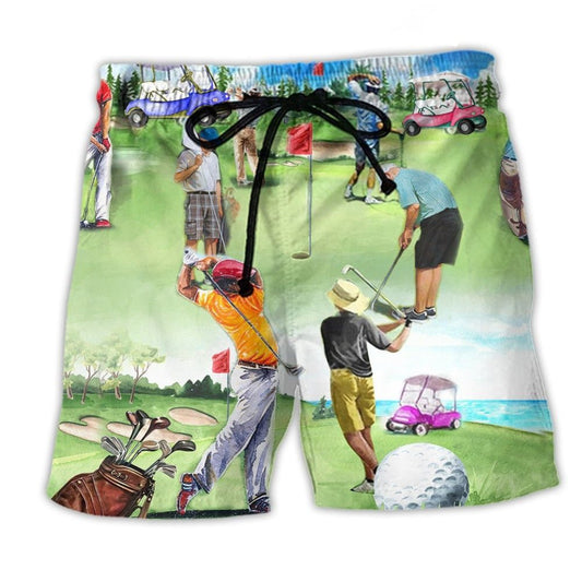 Golf Eat Sleep Golf Repeat Funny Things - Beach Short
