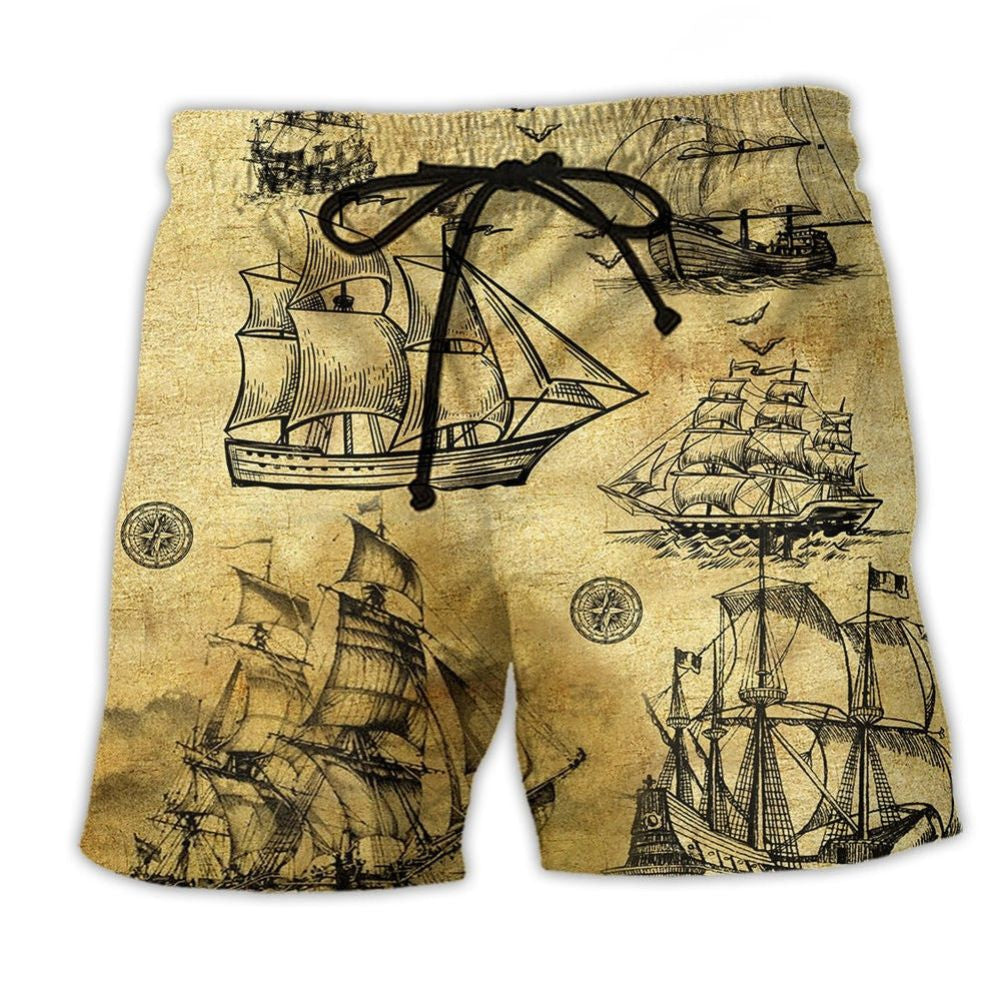 Sail Vintage Ocean Journey - Beach Short