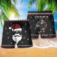 Vintage Rooftop Santa Holiday Dark Art – Beach Short