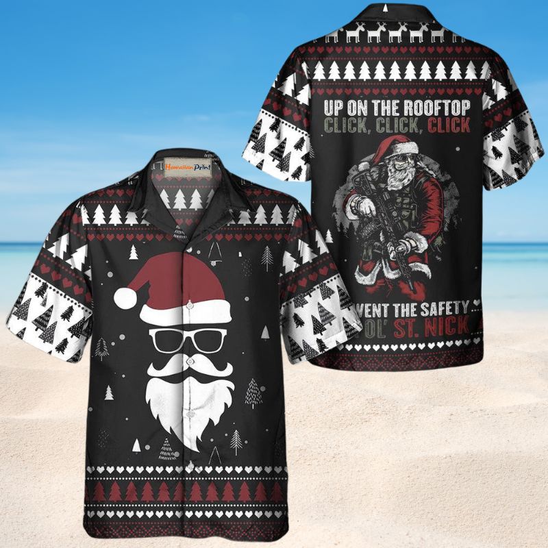 Up On The Rooftop Santa Claus – Hawaiian Shirt