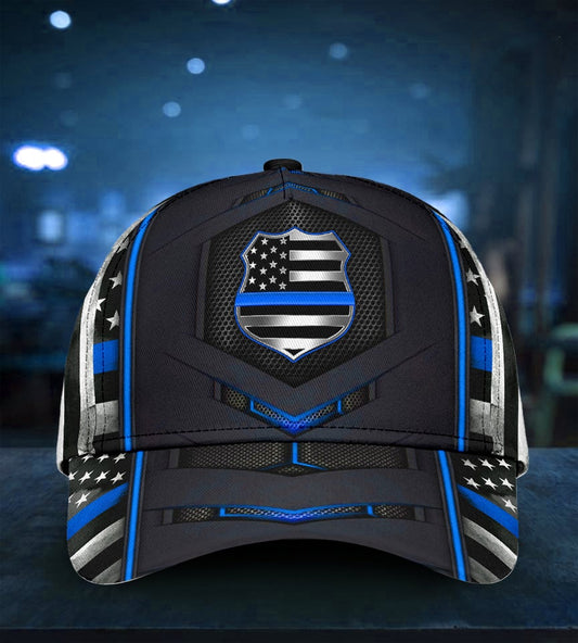 Blue Star Flag Police Support Style – Classic Cap