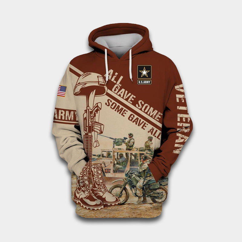 Veteran Army Never Forget Tribute Art - 3D Hoodie