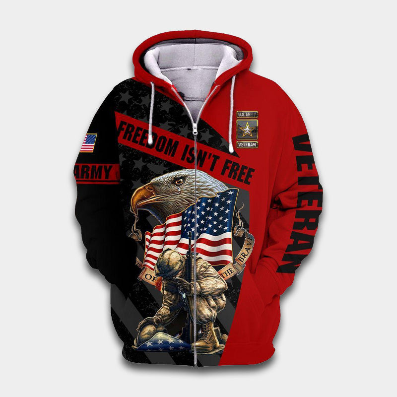 Veteran Army Never Forget Tribute Art – 3D Hoodie