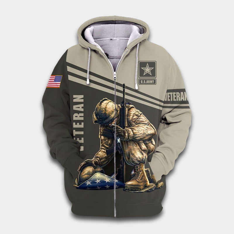 Veteran Army Never Forget Tribute Art – 3D Hoodie