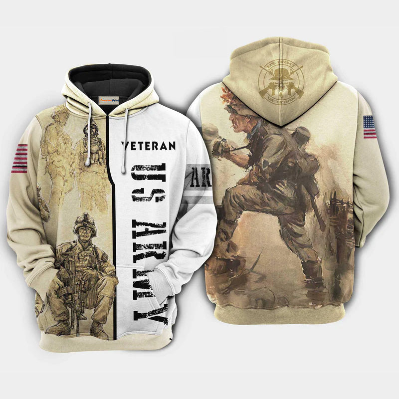 Veteran Army Special Tribute Art – 3D Hoodie