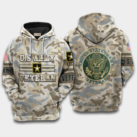 Veteran Army Tribute Art – 3D Hoodie