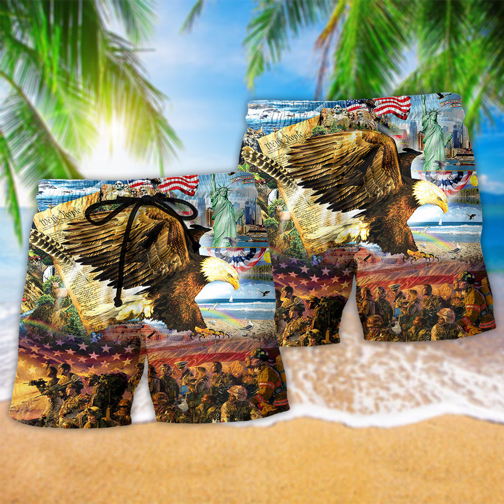 Veteran Call To Colors Freedom Art – Beach Short