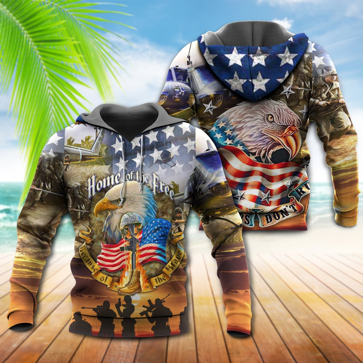 Veteran Eagle Patriotic Quote - 3D Hoodie