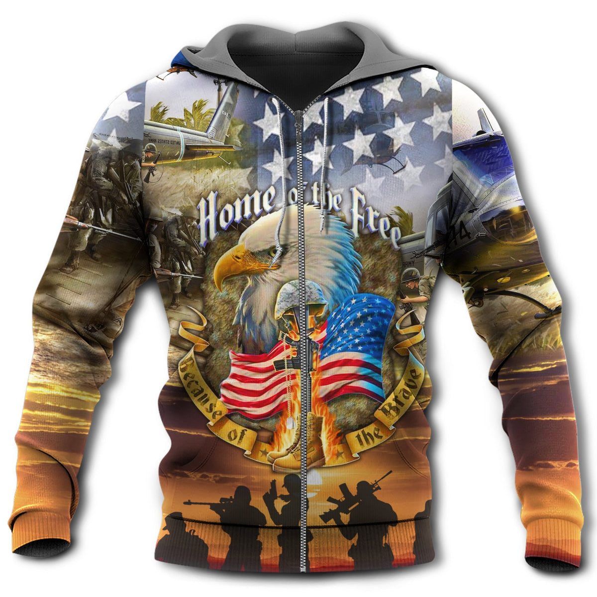 Veteran Eagle Patriotic Quote - 3D Hoodie
