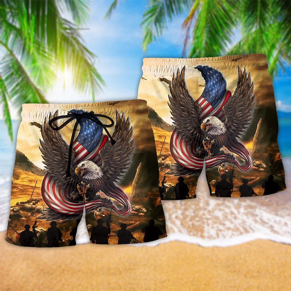 Honor The Fallen Veteran Eagle Tribute – Beach Short