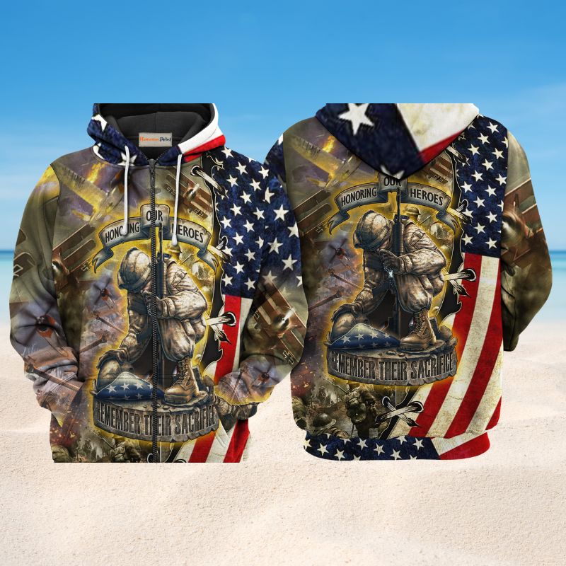 Veteran Honoring Our Heroes Tribute Art – 3D Hoodie