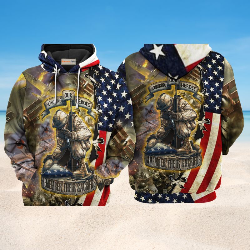 Veteran Honoring Our Heroes Tribute Art – 3D Hoodie