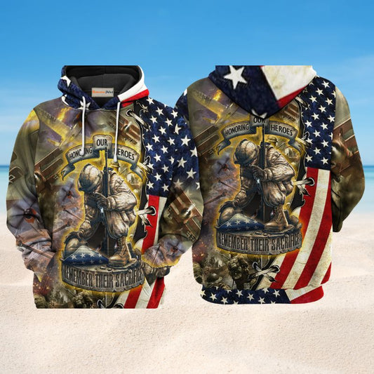 Veteran Honoring Our Heroes Tribute Art – 3D Hoodie