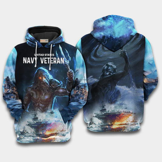Veteran Navy Tribute Art – 3D Hoodie
