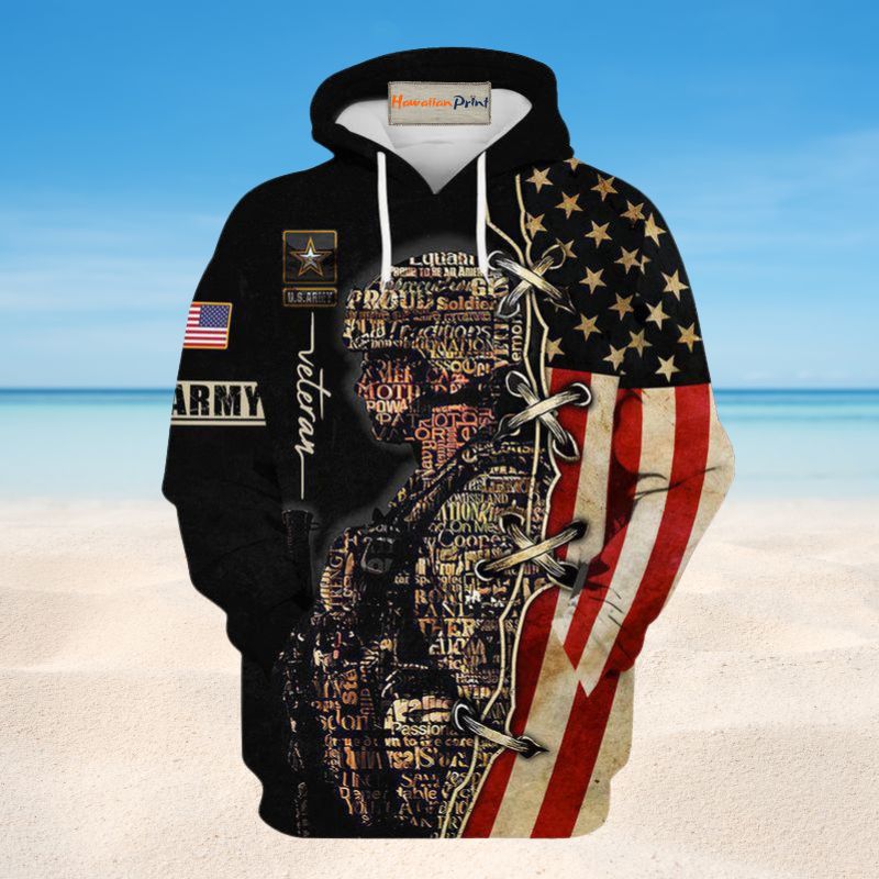Veteran Never Forget America – 3D Hoodie