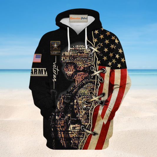 Veteran Never Forget America – 3D Hoodie
