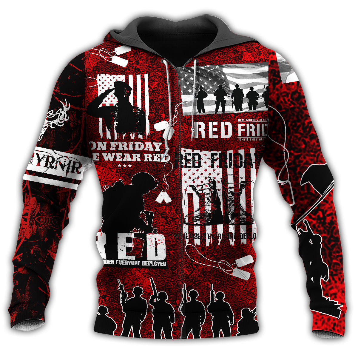 Veteran Red Friday Tribute - 3D Hoodie