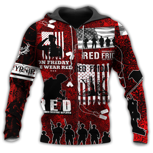 Veteran Red Friday Tribute - 3D Hoodie